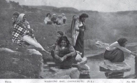 Ohinemutu washing day Rotorua hot pool