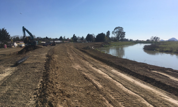 College Rd flood repairs.