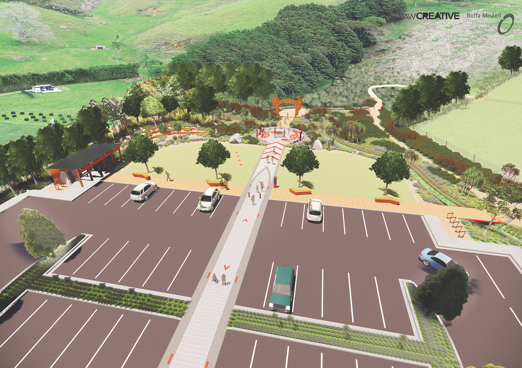 Pāpāmoa Hills upgrade - new car park design concep